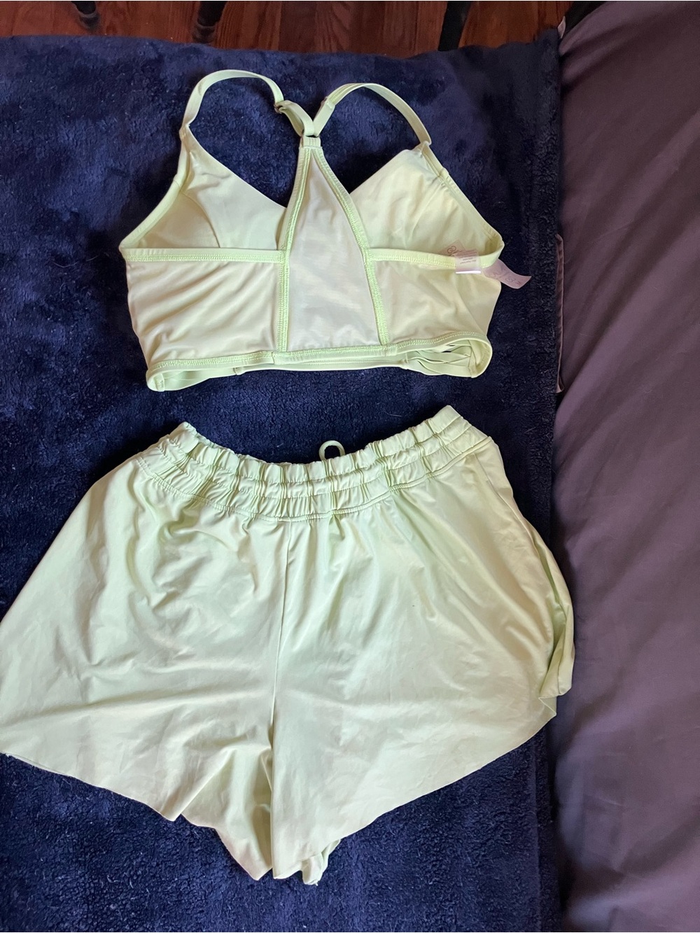 Light Green Women's Athletic Shorts - Comfortable Everyday Workout Shorts